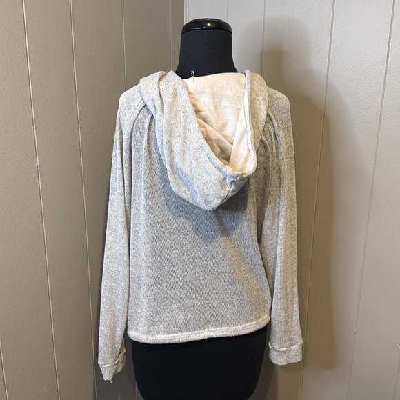 H&M Divided Women’s Large Knit Hoodie Sweater N°26 Drawstrings Long Sleeve - Picture 5 of 7